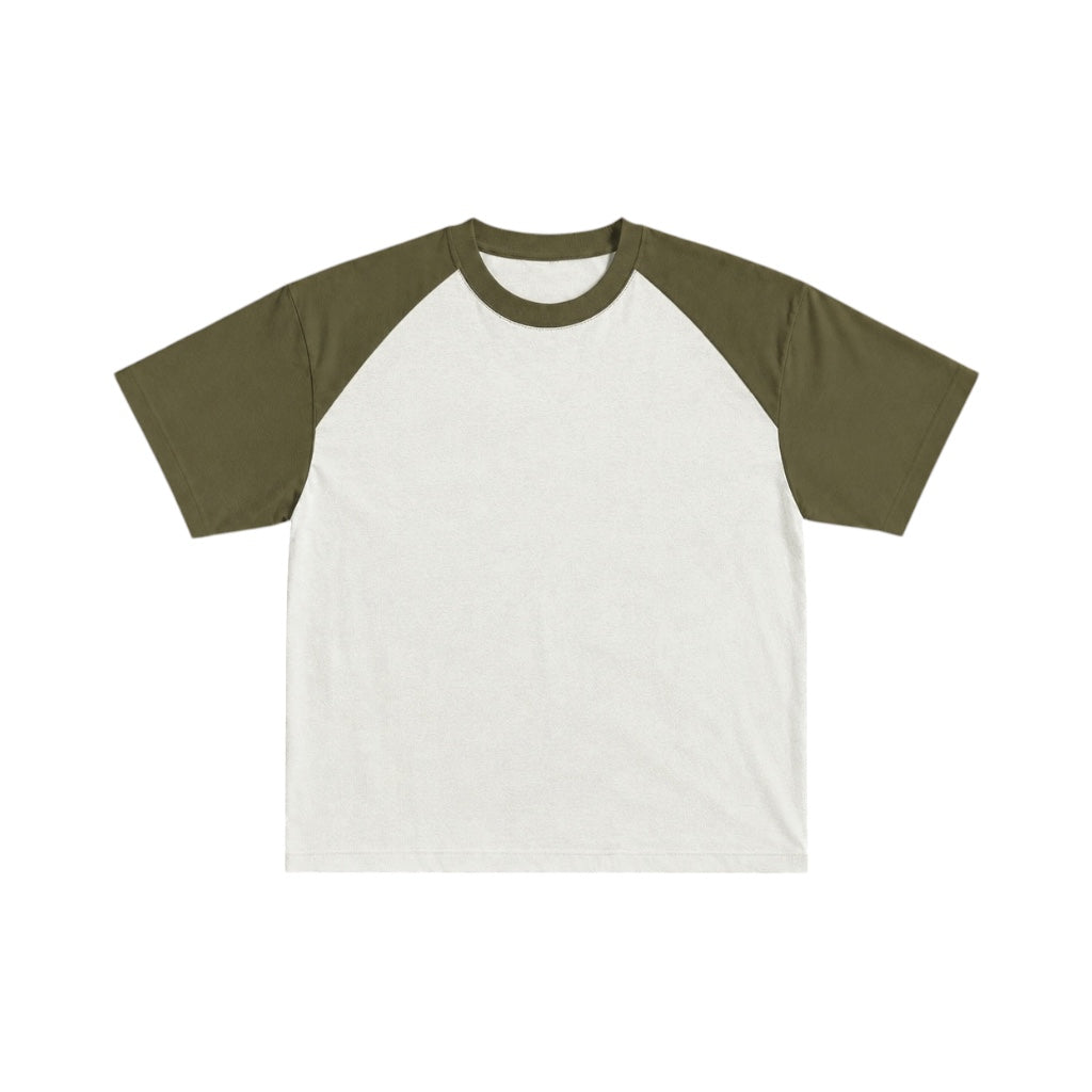 OLIVE OFF WHITE RAGLAN TEES