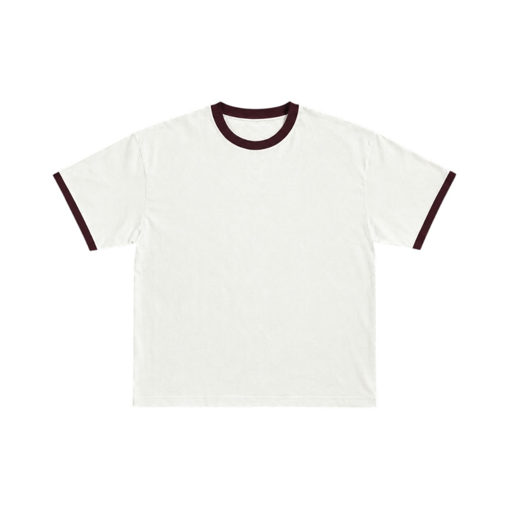 VROSS OFF WHITE (MAROON) - RINGER TEE